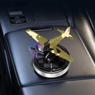 Solar Car Fragrance Plane Design Car Air Fresheners Solar Rotating Rotating Solar Aromatherapy Oil Diffuser Solar Rotating Car