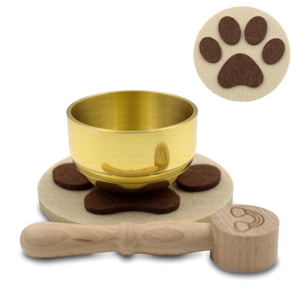 Set Mini Orin cu Clopoțel Podul Curcubeului și Covoraș cu Lăbuțe, Accesorii Altar Budist pentru Animale de Companie, Sunet Liniștitor, Perfect pentru Păstrarea Altarului Animalului de Companie, Câine sau Pisică