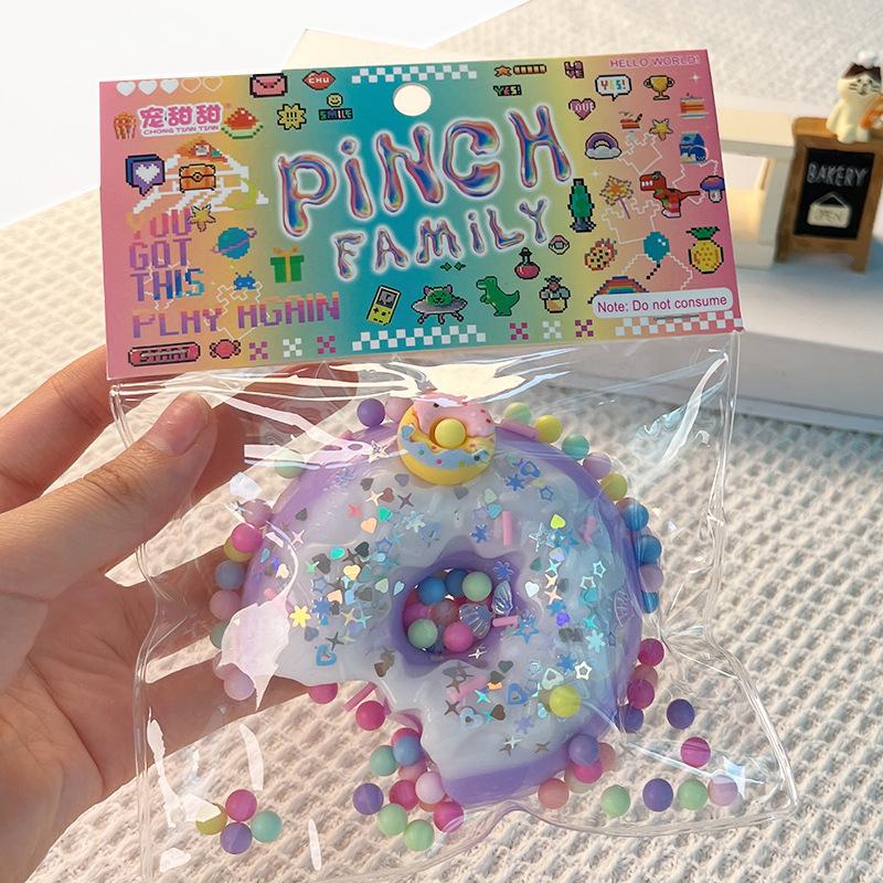 Lightweight Slow Rising Donut Squishy Toy Super Soft Simulation Food Squeeze Stress Relief Toy for Travel Home Office Relaxing
