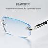 New Anti Blue Light Business Reading Glasses Rectangular Cut Edge Rimless Presbyopic Eyeglasses for Women   Reader Eyewear