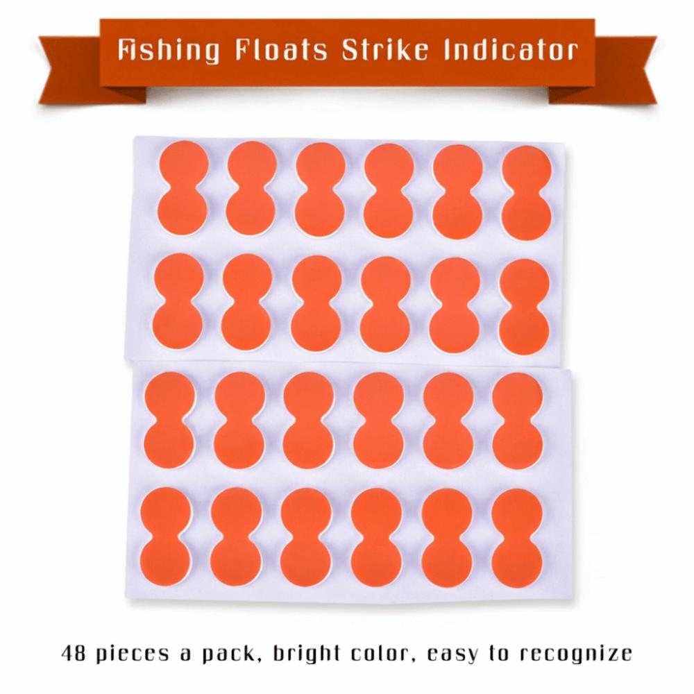 

48PCS 2 Colors Fly Fishing Floats Pinch-on Fishing Floats Foam Strike Indicators Fly Fishing