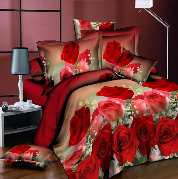 

Постельное белье Роскошный Цветочный Добби Зимний Комплект Пододеяльников 3d Кровать для Девочек 100% Полиэстер Наволочки Пододеяльник 8F EU single(135x200cm)