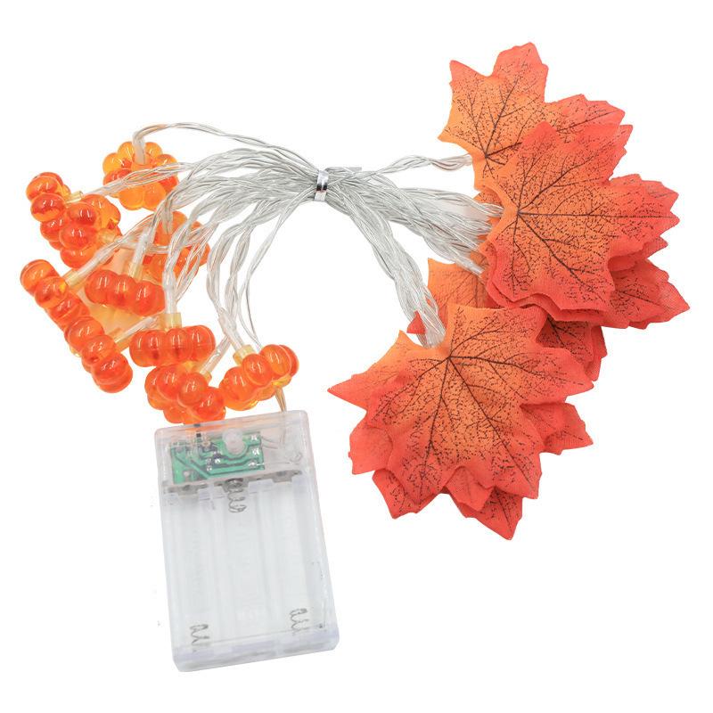 LED Maple Leaf String Lights: Halloween & Thanksgiving Outdoor Decoration