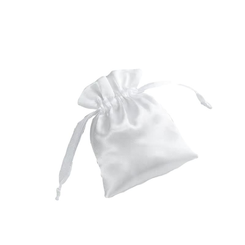 

1Pc Storage Bag Solid Color Gift Pouches DIY Drawstring Packaging Imitation Silk Satin Wedding Party Jewelry Pouch 10*15cm белый