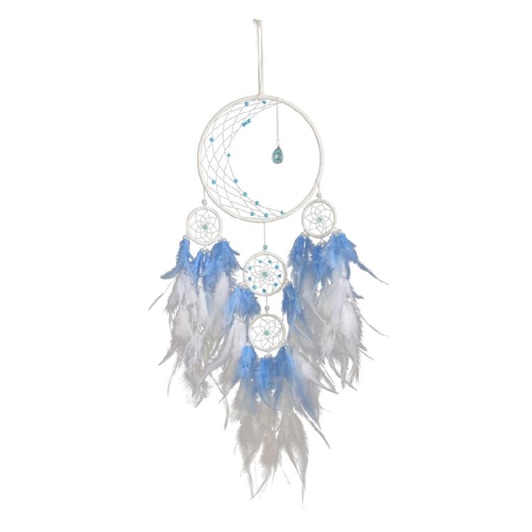 Feature Bead Moon Dreamcatcher Bohemian Home Decor Craft Blessing Gift for Kids