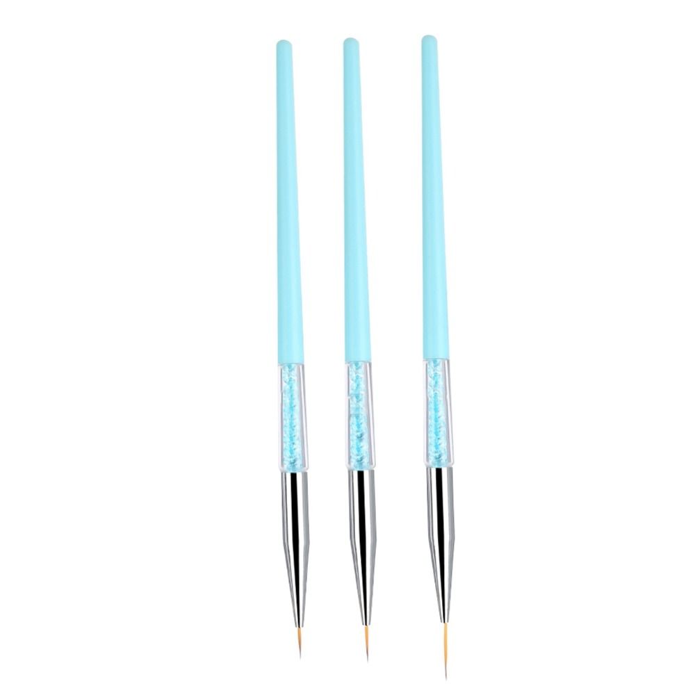 3pcs Fine Detail Nail Art Dotting Liner Brush Professional Nail Art Brush Gel Polish