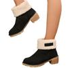 Modne Buty Plus Size 35-43 dla Kobiet Zimowe Ciepłe Śniegowce z Futrem Damskie Wygodne Wsuwane Platforma Codzienne Buty do Połowy Łydki Damskie Buty