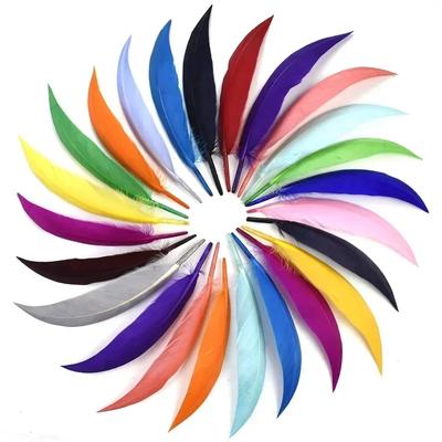 Curved Bent Duck Feathers for Crafts Dream Catcher Goose Wing Feather Decor Jewelry Making Carnaval Handicraft Party Accessories