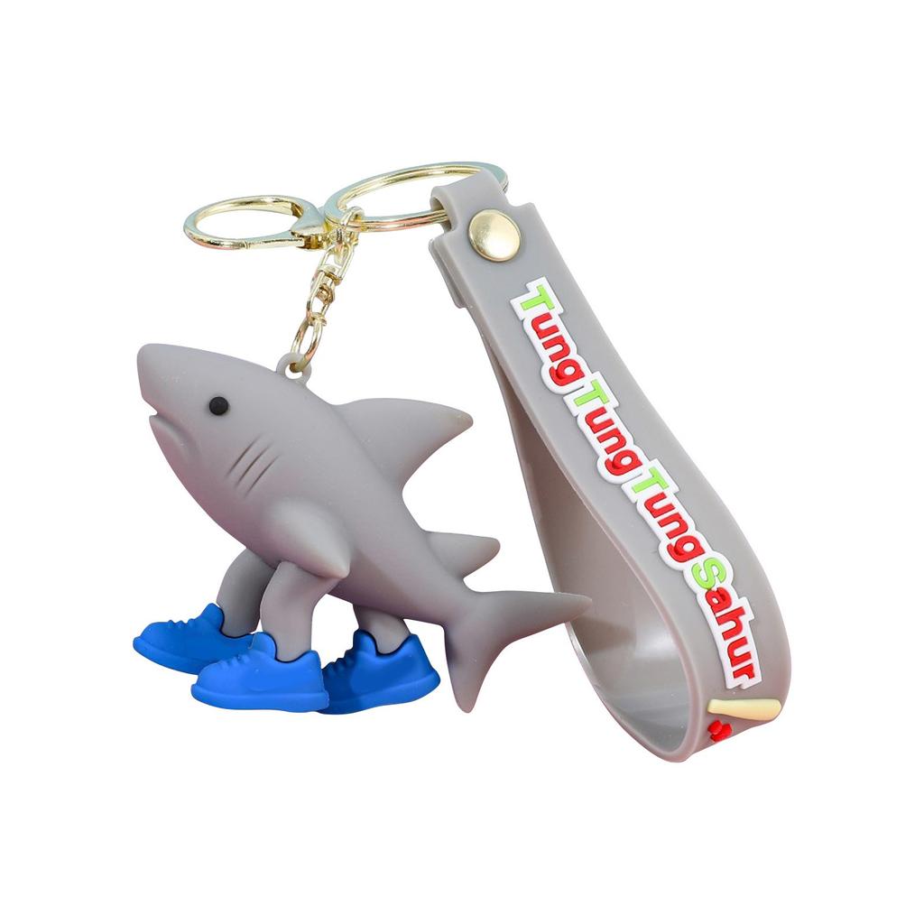 Shanhaijing Keychain Abstract Design Wooden Stick Human Curiosity Hunting Keychain Backpack Pendant
