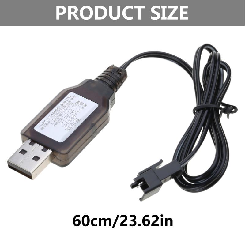 SM2P Plug Lithium Battery Charger Wire 6V Charging Cable Cord for Electric Toy Robot Remote Controlled Car 60cm