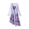 A New Slimming Design of A Plus-size Women's Dress with A Halter Top Paired with A Cardigan Set