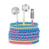 URIZONS Color Braided Wired USB C Earphones - Digital Audio TYPE C Earphones In-Ear Bracelet Earphones for Kids