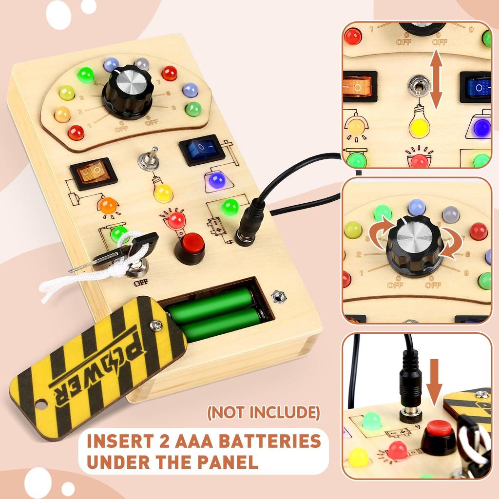Montessori Educational Toy Busy Board Toy 1 2 3 4th Birthday Present Children Ranking Boys Girls Fidget Toy Fingertip Education Early Development
