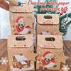 1/20Pcs Kraft Paper Packaging Box Penguin and House Pattern Merry Christmas Candy Bags New Year Party Decor Cookie Gift Pouch