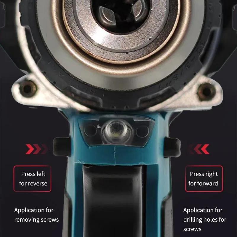 New Flat Push Hand Drill Electric Screwdriver Lithium Drill 21V Multi Functional Lightweight Pistol Drill Battery Free Durable