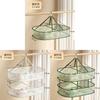 Collapsible Double Layer Clothing Drying Basket With Breathable Fabric For Home Use