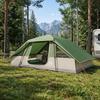 Family Tent with Rain Fly Waterproof Green for 10 Persons