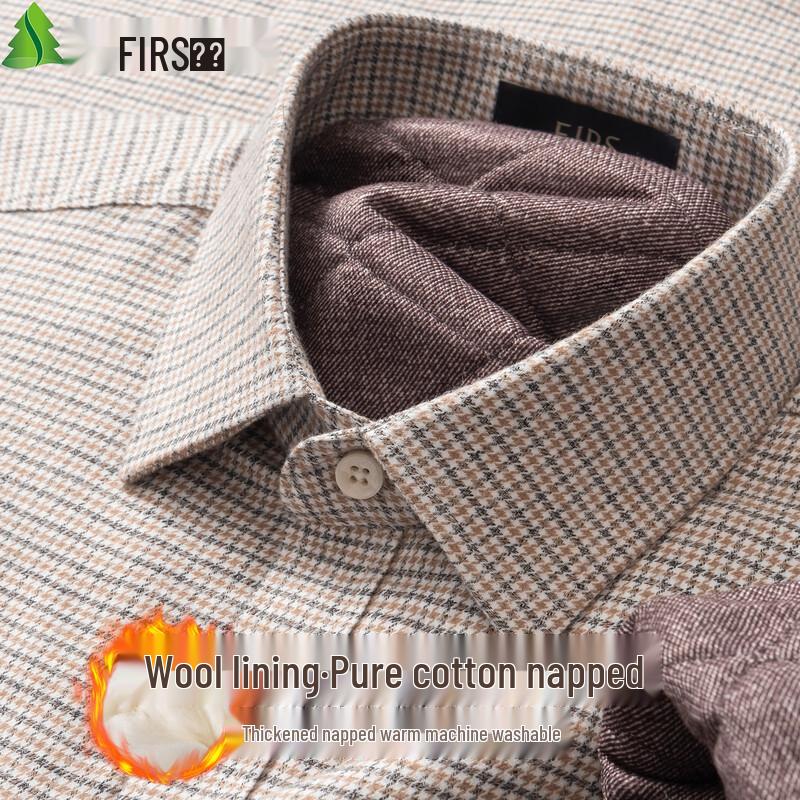 

FIRS Men s Wool-Lined Thermal Brushed Casual Shirt 40