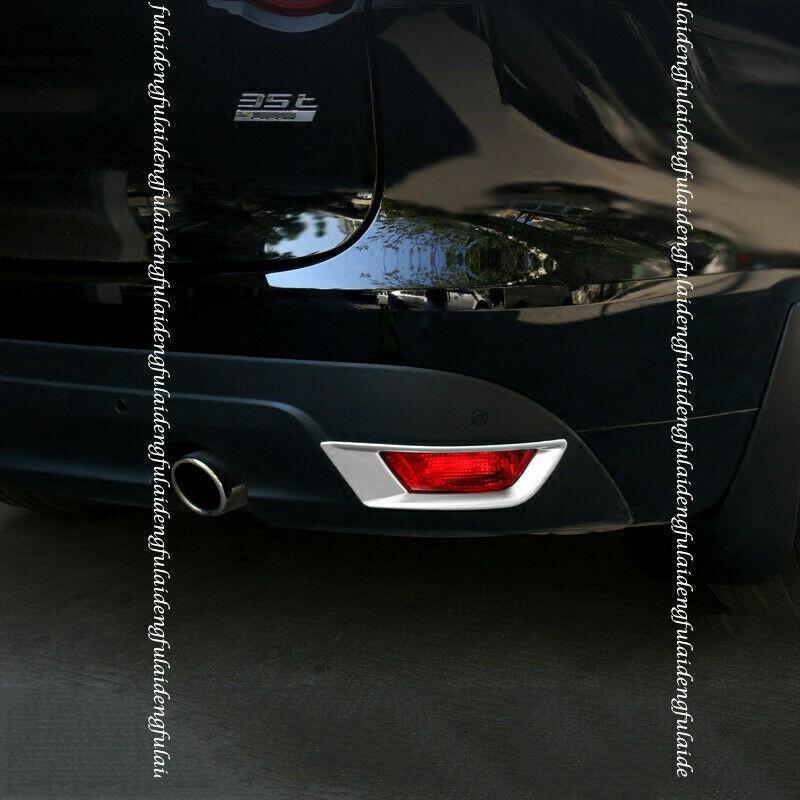 2X For Jaguar F-PACE 2016-2020 Chrome Rear Fog Light Lamp Frame Cover Trim Strip