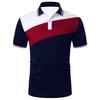 Polo da Uomo Color Block a Maniche Corte con Colletto a Contrasto Casual Business Traspiranti T-shirt Estive Multicolore