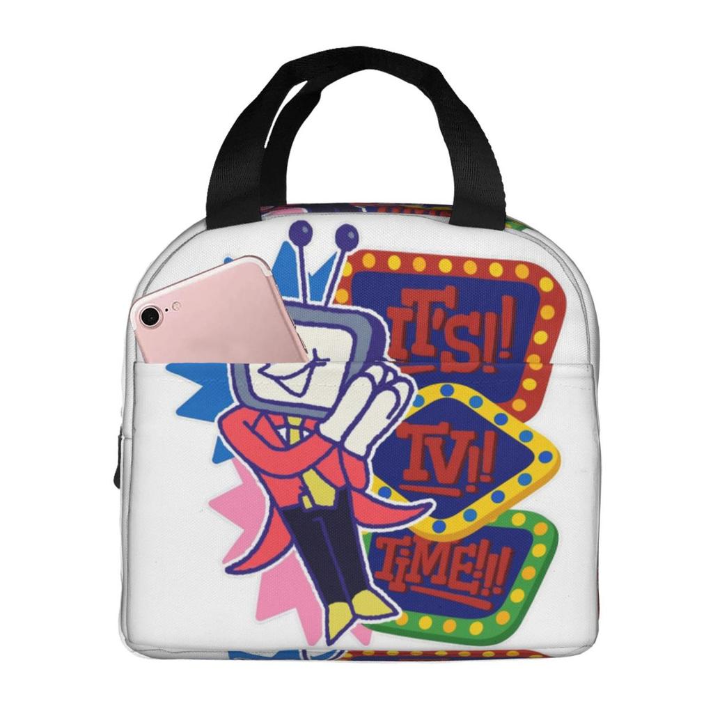 Deltarune Mr Tenna's TV Time Insulated Lunch Bag for Women Kids Leakproof Food Boxes Thermal Lunch Box Tote