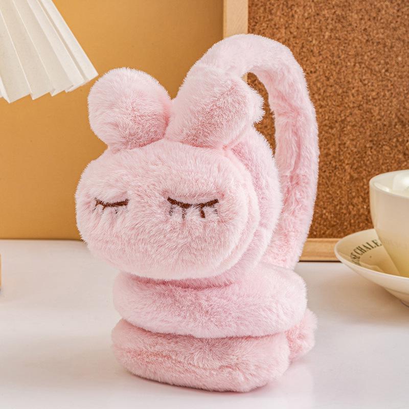 Korean Style Plush Rabbit Earmuffs for Girls – Cute Winter Ear Warmers