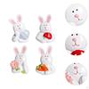 4 Pieces Easter Bunny Egg Shaped Refrigerator Stickers Decorations Artwork Fridge for Cafe