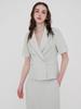 Sisterhood Tailored Double Short Sleeve Jacket - Ash Grey