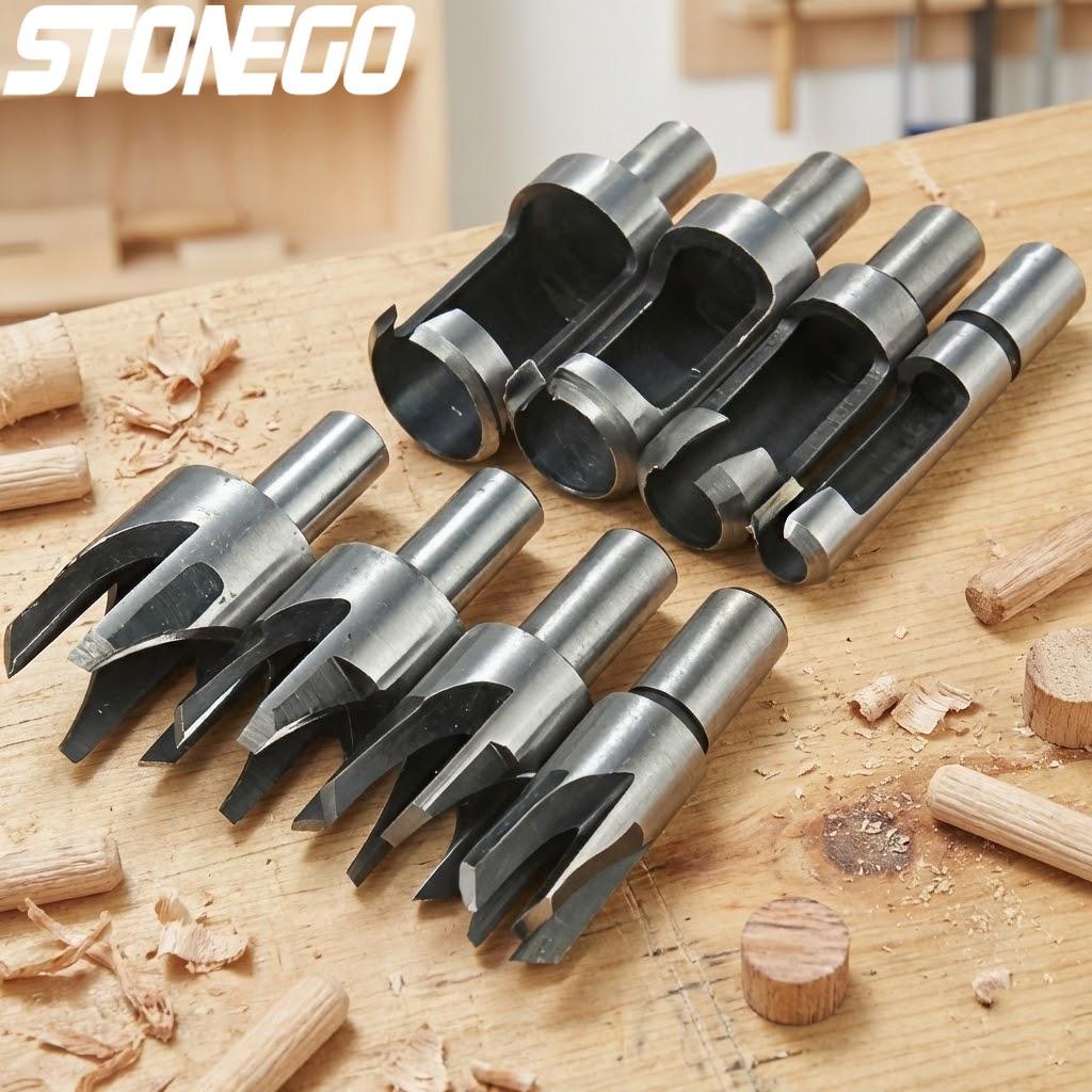 Woodworking Plug Cutter Drill Bit Set 6mm 10mm 13mm 16mm Countersunk Hole Repair Chamfered Bits