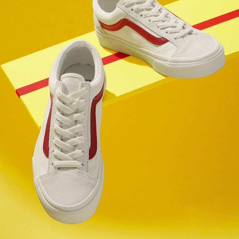 Vans Style 36   Marshmallow  Racing Red Vn0a3dz3oxs1