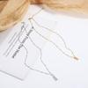 Ultra thin Party Pendant Sparkly Women Necklace Gold Bar Choker Clavicle Chain Korean Style