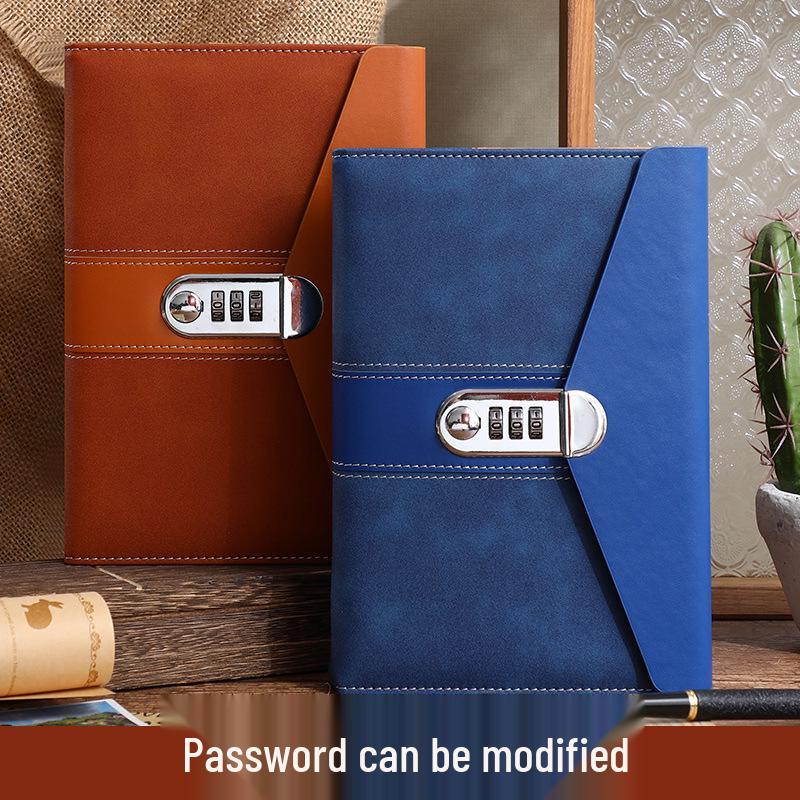 Handbag Style Password Lock A5 Diary - Thick Notebook with Lock
