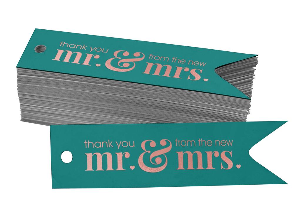 Inkdotpot Pack Of 100 Thank You From The New Wedding Favor Paper Tags Craft Real Gold Foil Hang