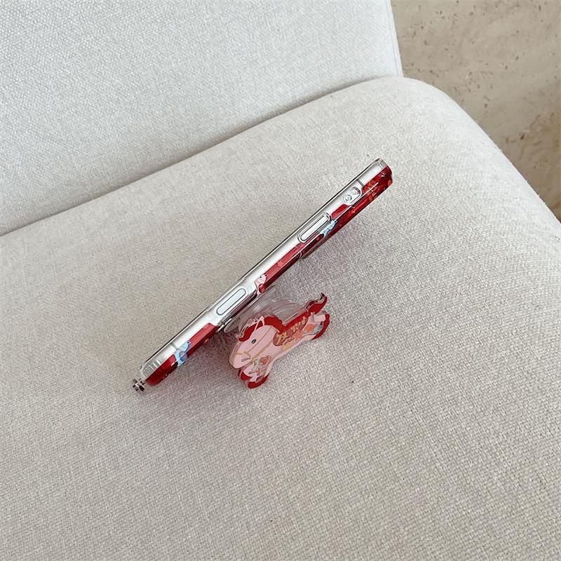 

China Red Firework Pony Rocker Stand for iPhone 17/16 Pro Max/15/14 Case iPhone 16 Pro