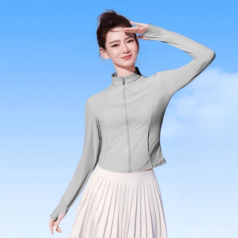 Mi Ling Stand-Up Collar Slim Fit Ice Silk Sun Protection Top