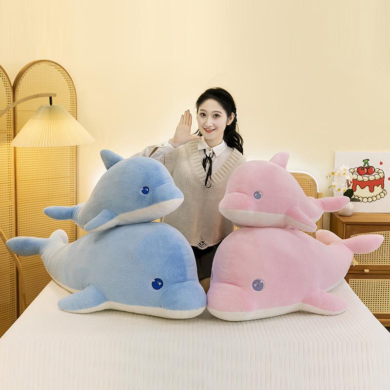 Cartoon Cute Dolphin Plush Toy Children Toy Pillow For Sofa And Room Decoration