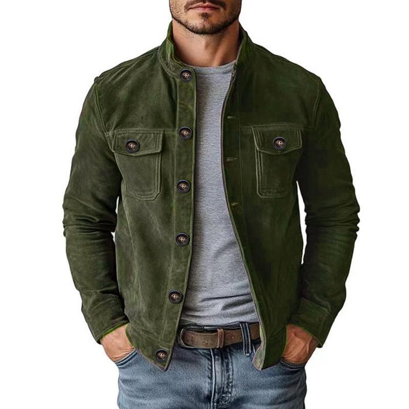 2026 Nuova Giacca Casual alla Moda da Uomo Giacca in Ecopelle Scamosciata