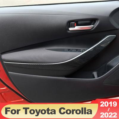 Embellecedor de marco de manija para reposabrazos de puerta interior de coche de plástico ABS apto para Toyota Corolla 2022 E210 Accesorios