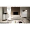 Meuble TV - BEMMI - 150 cm - blanc avec pieds dorés