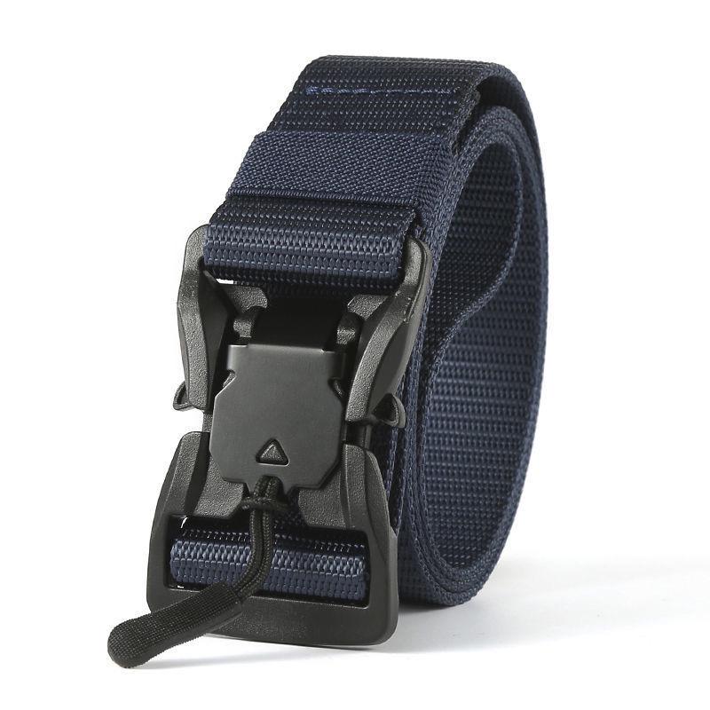 Men's Tactical Canvas Belt with Quick Release Buckle for Outdoor Military Training