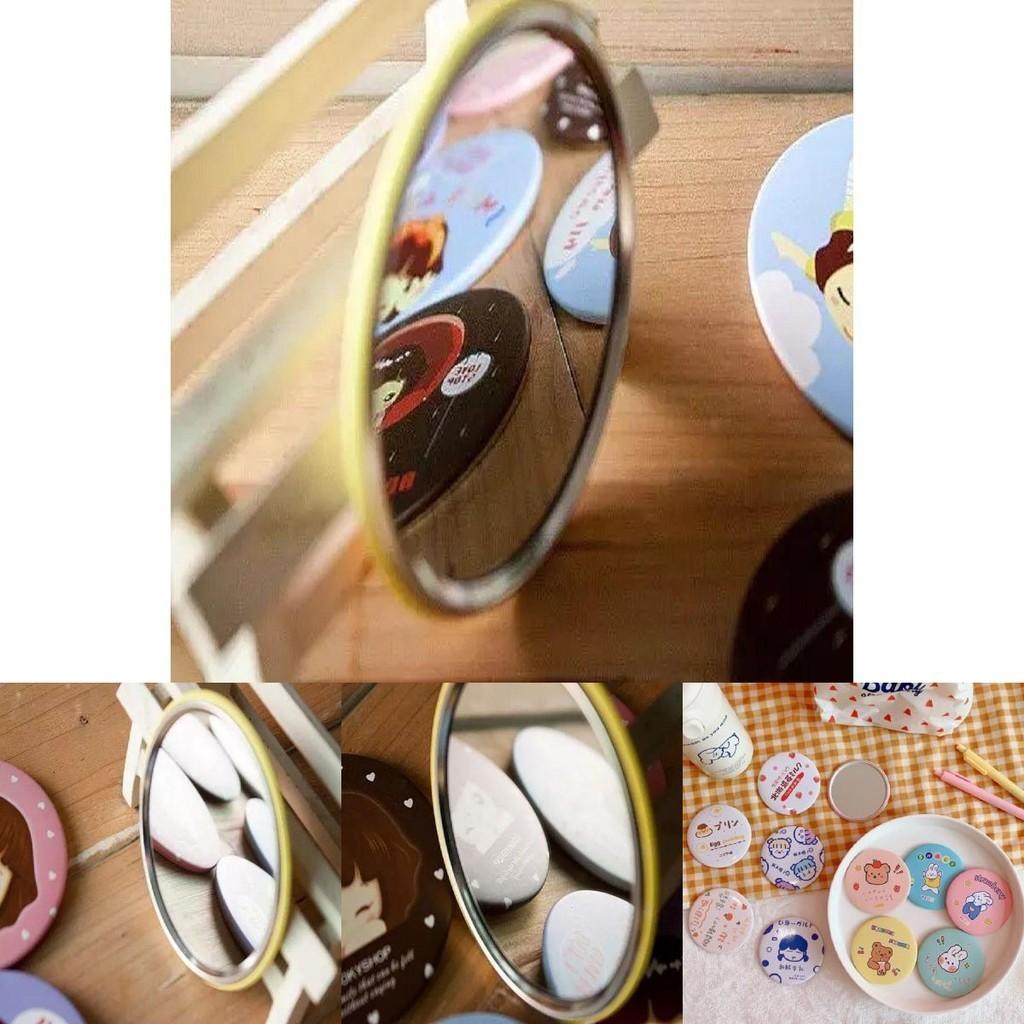 Miroir Cosmétique Rond Carré Portable Élégant Pour Filles