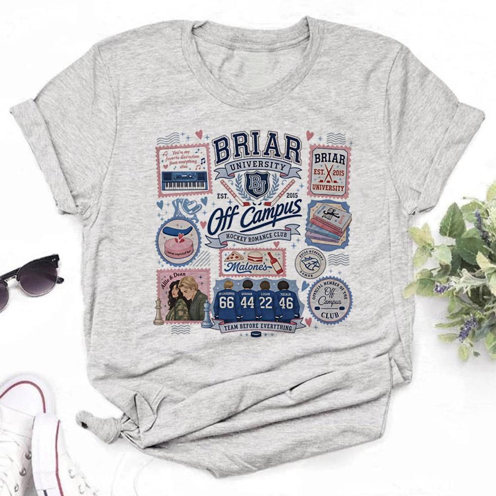 TV Off Campus Briar University Graham  Unisexs Womens Cotton Tshirt Short Sleeve Casual Fans Yk Ins Tshirt Top Cheap