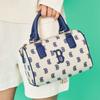 MLB Polyester Letter Bag, Portable Crossbody Bag, Shoulder Bag Women's Blue Gray Casual 3ABWS013N-43BGL