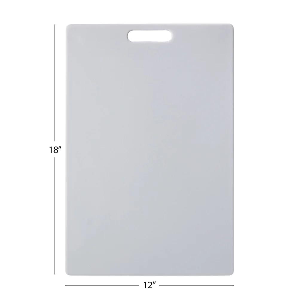 12x18 Reversible Poly Cutting Board Non-Porous Knife Friendly Plastic Kitchen Board Dishwasher Safe Meat Vegetables Chopping
