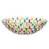 Hand Painted Colorful Woven Glass Crystal Salad & Fruit Bowl Table Decoration Centerpieces for Home Office Party Wedding