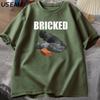 Bricked Funny Cat Knocked Out Tshirt Cat Meme T Shirt Silly Cats Tshirt Summer Unisexs ShortSleeved Cotton Casual TShirt