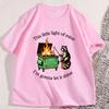 Funny Dumpster Fire Raccoon Tshirt Mental Health Tee Shirt Casual Cotton Short Sleeve Tshirt Streetwear Loose Mens Clothes