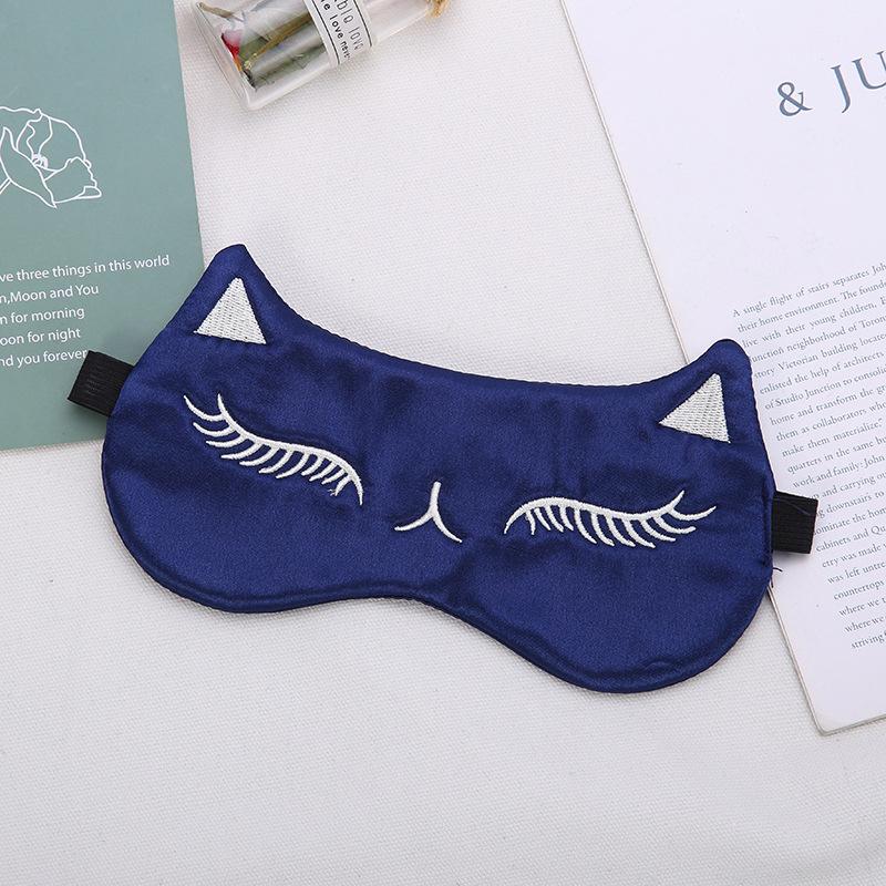 Imitierte Seide Schlafmaske Nachtmaske Augenabdeckung Glatt für Frauen Männer Fuchs Reise Entspannung Augenklappen Nacht Atmungsaktive Augenbinde
