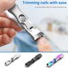 Large Opening Opening Nail Clippers Stainless Steel Nail Cutter with Nail File Toenail Cutter Nail Cutters for Elderly Adult