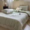 Lace Pure Cotton Quilt Twin Queen Size Bedding Single Double Bed Comforter Summer Spring Floral Print Gauze Quilted Blanket